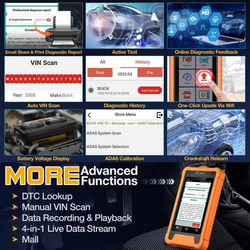 LAUNCH X431 Elite for GM Bidirectional Diagnostic Tool OBD2 Scanner ECU Coding - Picture 7 of 9