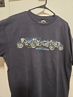 Out Of Bounds Original Brand Mens XL Tee Shirt Motorcycle Ride Loud Live  Blue