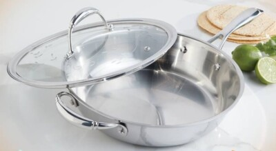 #ad #ad Princess Heritage 5714 Tri ply Stainless Steel 12” Skillet $140.00