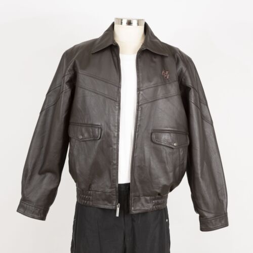 Phase 2 Mens Leather Jacket Size L - Photo 1 sur 12
