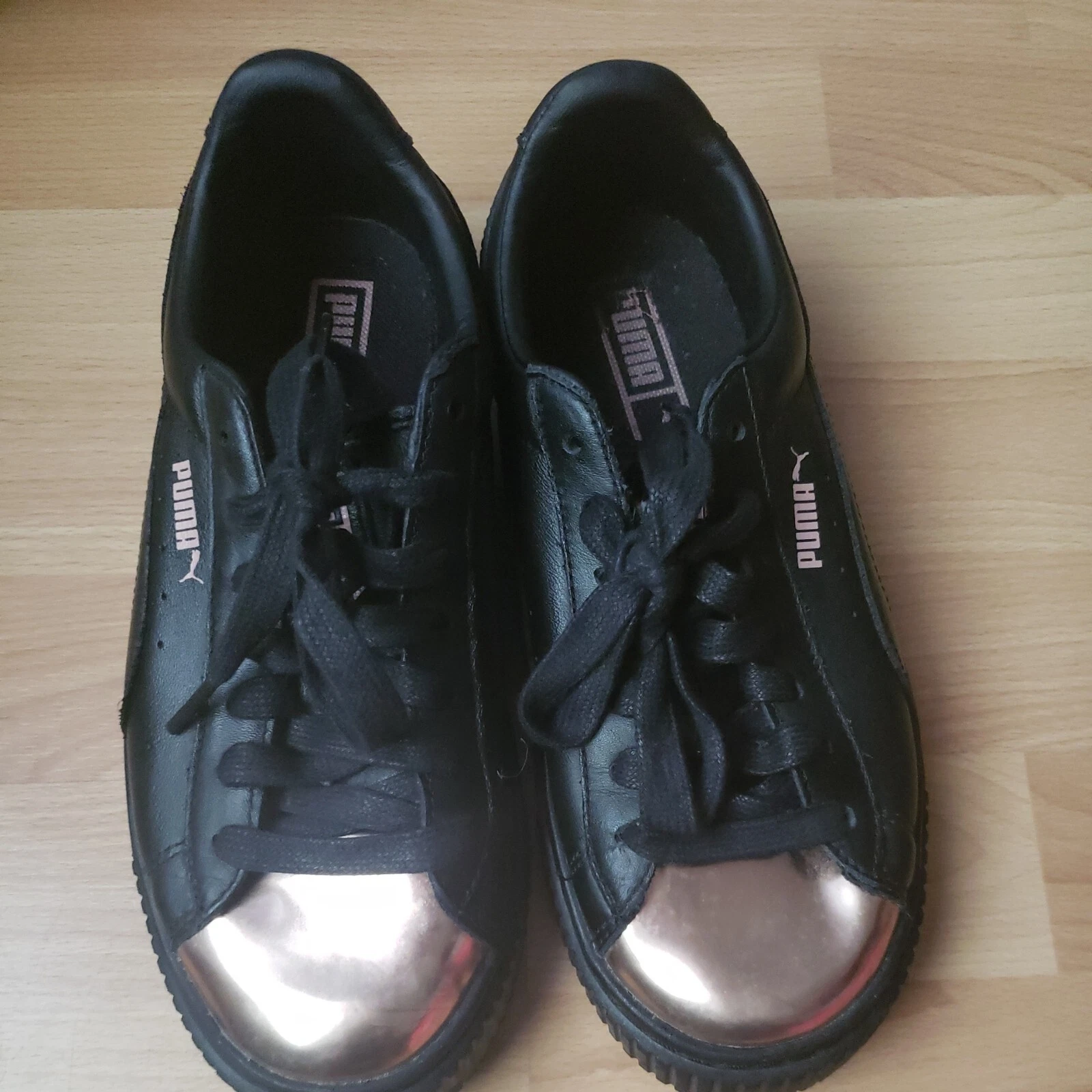 Sneakers Puma scamosciate plateau nero oro casual nere donna taglia 7 362222 02