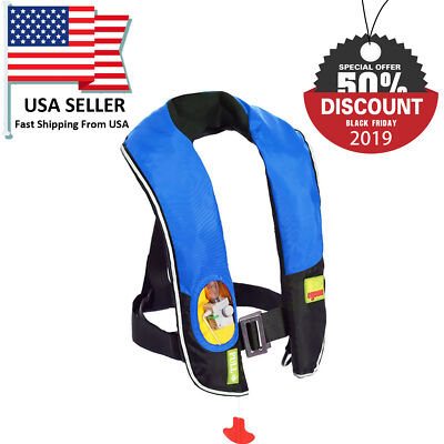 Black Friday Deal Adjustable Manual Life Jacket Vest Boat Buoyancy Aid Sailing