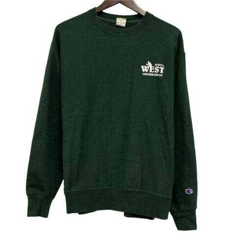 Vintage Champion Reverse Weave 90's Men's Size XL Green Construction  Sweatshirt