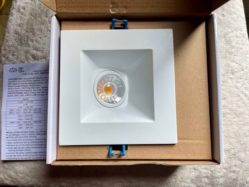 Lotus Lights LSG3-3000K 5" Square 7.5 W Square Regressed Gimbal LED - Picture 2 of 2