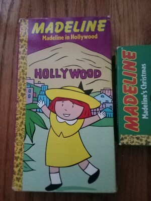 ハンナ・バーベラ　カートゥーン　マイケル・マロリー　洋書　& レトロなコップ2個 ⭐Madeline in Hollywood~Golden Book Edition[VHS-1993]🎬Buy3Get1