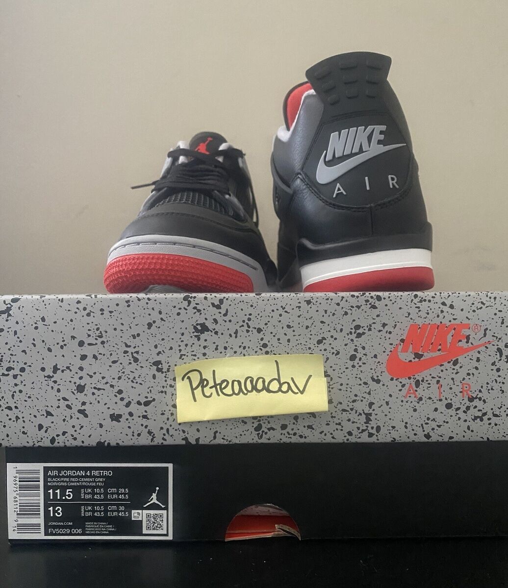 Air Jordan 4 Retro Bred Reimagined Size 11.5 Men Brand New Air Jordan 4 Retro Bred Reimagined Size 11.5 Men Brand New