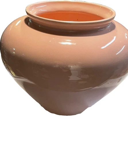 Vintage 8” x 11”  LARGE 1986 Haeger PINK Vase Planter  #4328 W/PAPER LABEL