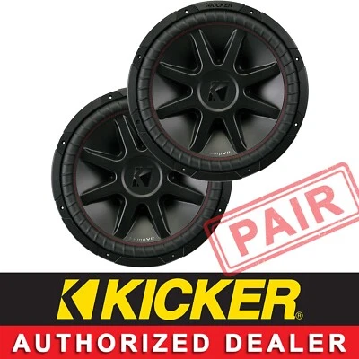 2 KICKER 43CVR152 CAR AUDIO DUAL 2 OHM 15" COMPVR SUBWOOFER/SUB DVC PAIR CVR152 - Image 1 of 4