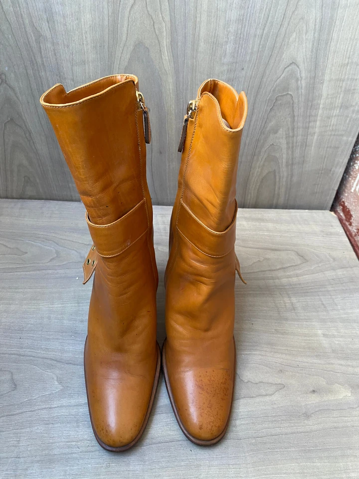 Dior buckle leather brown  boots from John Galliano era sz 36.5 US 6 - Image 3 of 4