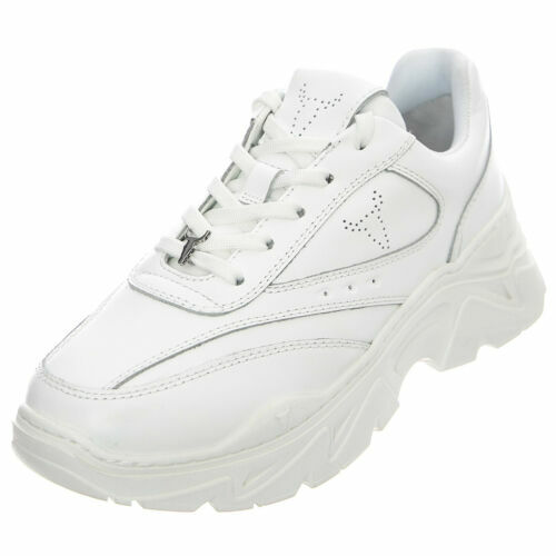 WINDSOR SMITH THRILLED BIANCO SANDALO PLATFORM LOGO TORO ORIGINALI