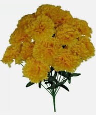 14-Yellow Carnation 20" Bush Artificial Indoor Outdoor Silk Flower Home D cor US