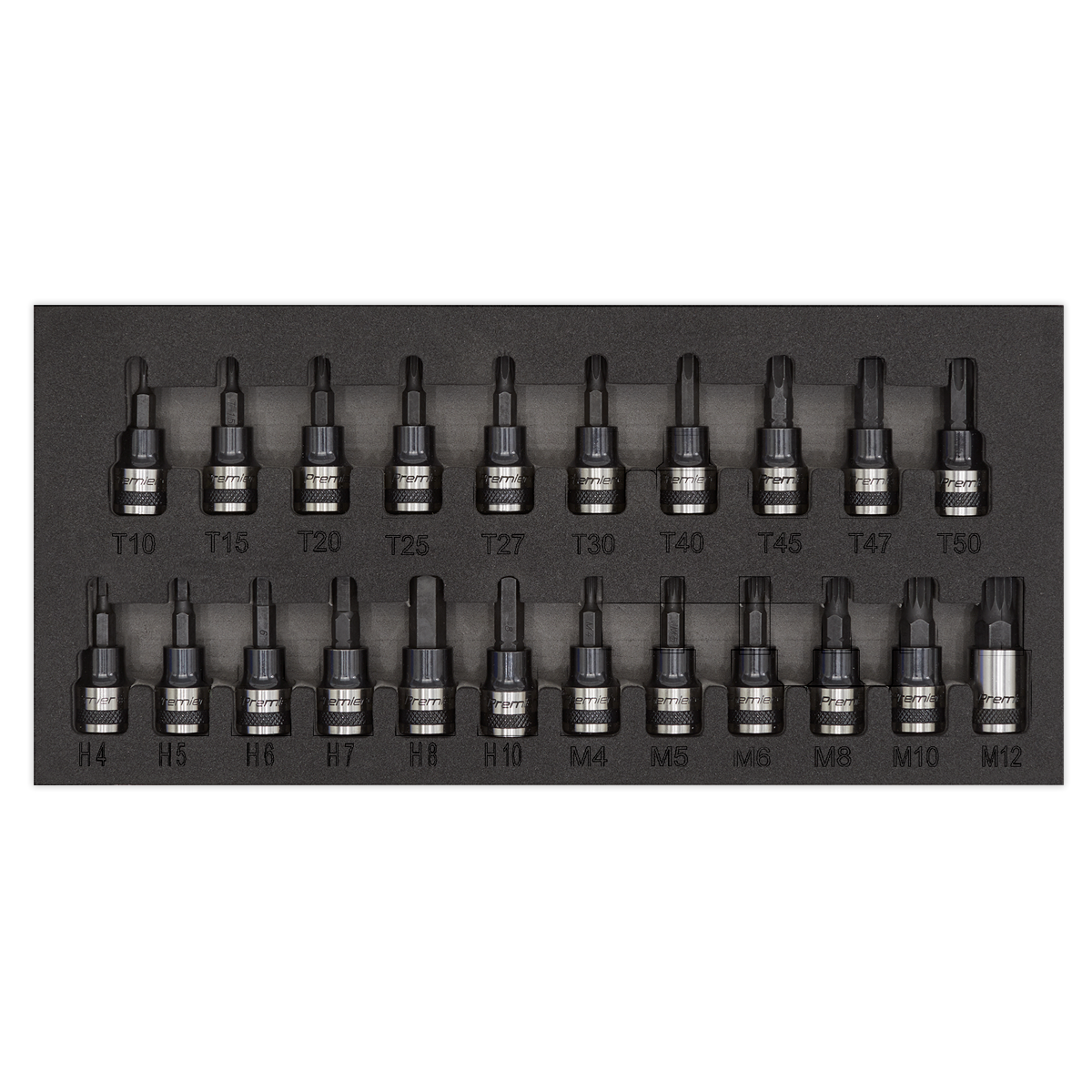 TRX Star*/Hex/Spline Socket Bit Set 22pc 3/8