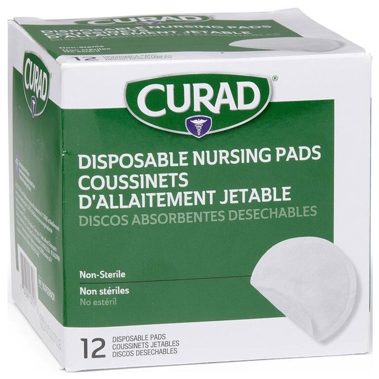 Curad Disposable Nursing Pads with Adhesive Strips 12/Box