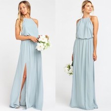 Show Me Your MuMu Heather Halter Dress, Silver Sage Crisp, Medium