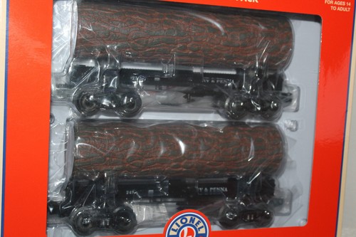 Lionel #1926590 NY & PENNA COCHE DE TRONCOS ESQUELETO PAQUETE DE 2 #B | Condition: New