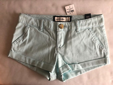 Abercrombie Kids Girls Size 10 Shortie Shorts Lt Blue Low Rise - New With Tags
