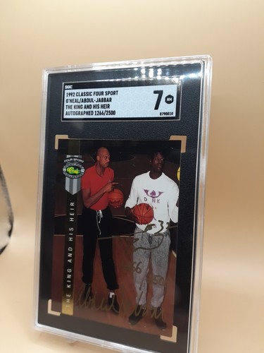 1992 Classic 4 Sport Shaquille O’Neal Kareem Abdul Jabbar Auto /2500 SGC 7 A GEM - Picture 2 of 11
