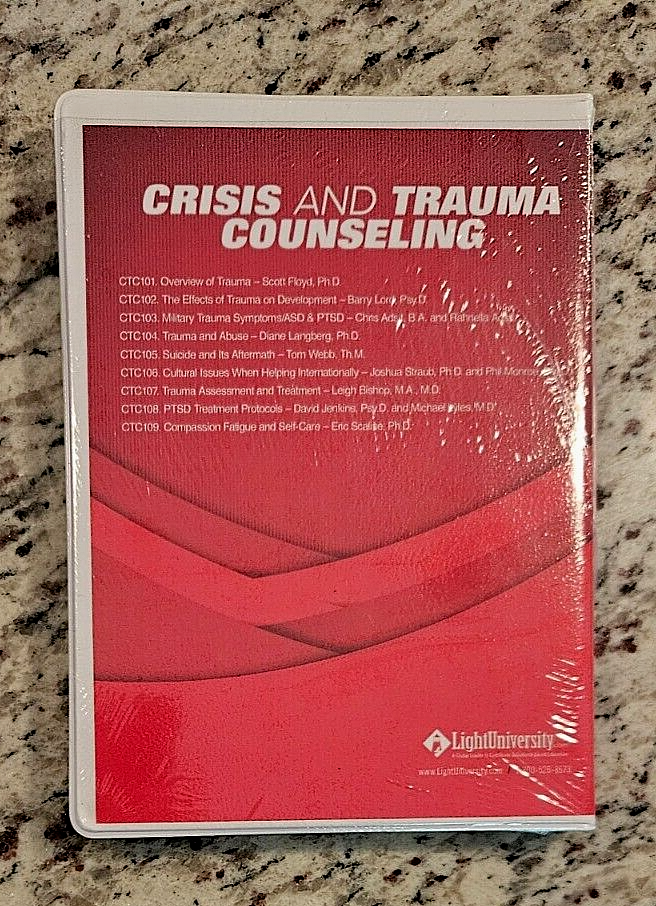 Crisis & Trauma Counseling Light University DVD Study Course, Unopened ...