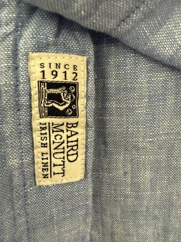 NWT J.Crew Baird McNUTT Irish Linen Short Sleeve Button Down Shirt Men’s XS - Picture 3 of 9
