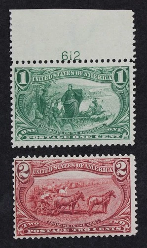 CKStamps: US Stamps Collection Scott#285 286 1c 2c Mint LH OG