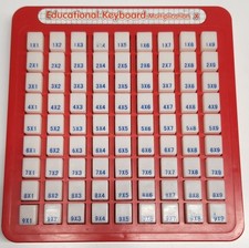 Vintage Multiplication Educational Keyboard, Math Tools For Kids, Press  See s