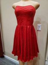 Guess Los Angeles Strapless Sleeveless Red Dress Size 6