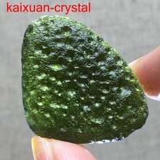 Cristal de moldavite brut véritable 44 ct Moldavite de République tchèque certificat PIC