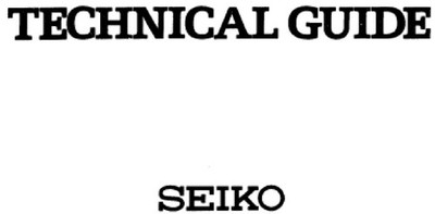 Seiko Quartz - TECHNISCHE ANLEITUNG - 