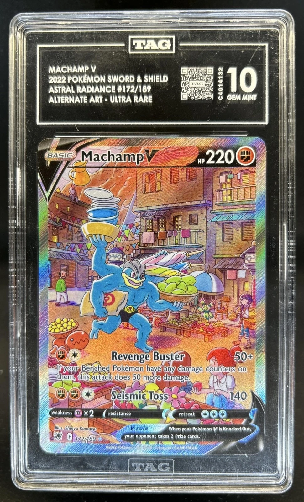 2022 Pokemon SWSH Astral Radiance Machamp V Ultra Rare #172/189 TAG 10