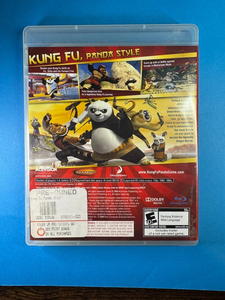 Kung Fu Panda PlayStation 3 PS3 Video Game - No Manual - Image 2 of 3