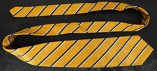 Brooks Brothers makers USA made 100% silk tie diagonal stripe gold white blue