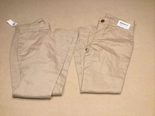 Old Navy Child  s Unisex Size 10 Skinny Tan Uniform Style Pants New 2 Pair.