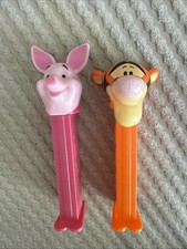 Used Vintage Pez TIGGER & PIGLET, retired 2001, footed, great condition for age