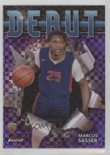 2023 Topps Finest Debut Purple Checkerboard Refractor 16/125 Marcus Sasser 2o0