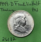 1949 D Franklin Half Dollar 50c AU About Uncirculated US Coin