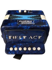 Child's First Act Discovery Toy Accordion, Blue Mother of Pearl Music Learning