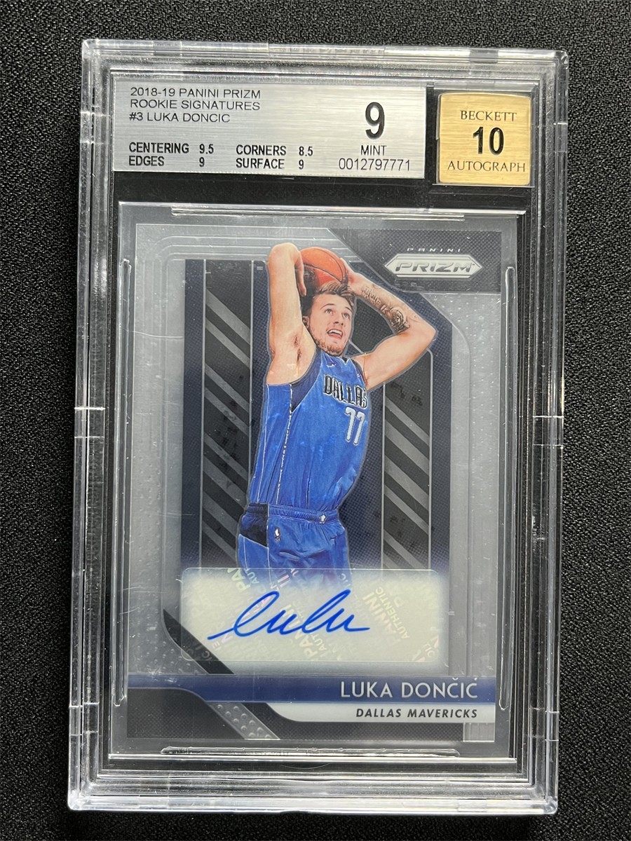 2018-19 Panini Prizm Luka Doncic RC Rookie Signatures BGS 9 Mint 10 Auto