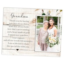 Wedding Picture Frame Gift for from Bride, white Grandma