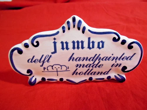 Vintage Delft Porcelain Countertop Advertising Porcelain Sign