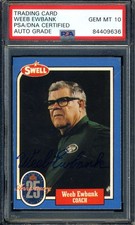 Weeb Ewbank PSA DNA Gem Mint 10 Signed 1988 Swell Autograph