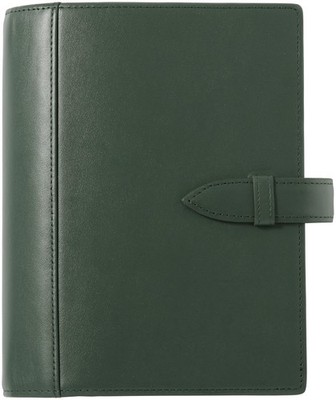 Franklin Planner Italian Leather Ii Binder 86633 25Mm Compact Dark Green_