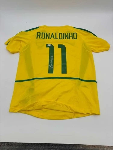 Ronaldinho Signed Brasil Brazil Soccer Jersey BAS