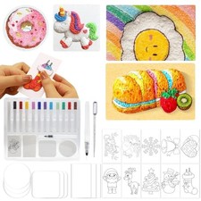 54 Pcs Magic Foam Texture Painting Kit, Including 40 Pcs Foam 54pcs Christmas