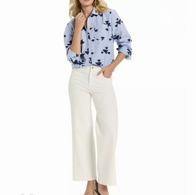 NWT NIC + ZOE all day wide leg jeans in paper white size 16 reg $148