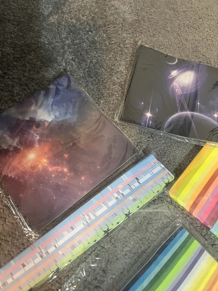 Mixed Quilling Paper Craft Bundle Rainbow Strips Decorative Borders Galaxy Paper - Image 3 of 4