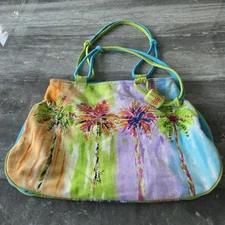 Anne Ormsby Bag Purse Tropical Palm Trees Vacation Beach Holiday Sun N Sand Tote