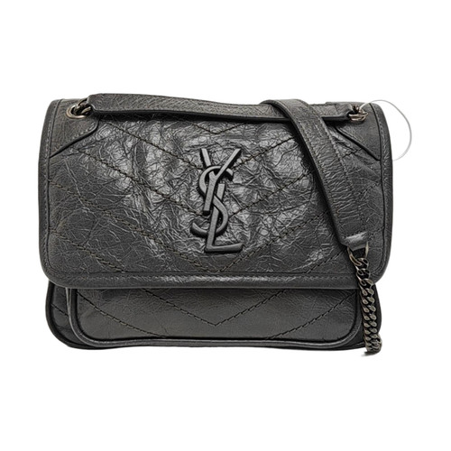 Yves Saint Laurent NIKI Shoulder bags Leather Grey Free Shipping | Duties Paid