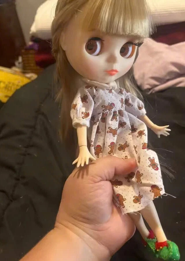 Blythe Doll Neo Custom OOAK Joint Blonde Hair W/Bangs Matte Face From Factory