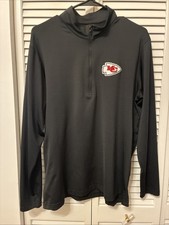 Kansas City Chiefs NFL Antigua Quarter Zip Black Men’s L Large