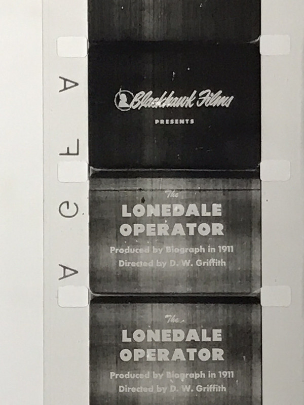 D.W. Griffith THE LONEDALE OPERATOR (1911) 16MM SILENT B/W PRINT 7" Reel